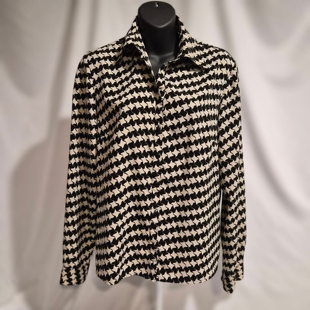 Fred David Geometric Button Down Blouse small